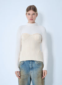 Jean Paul Gaultier Jean Paul Gaultier Women Ribbed Wool Sweater