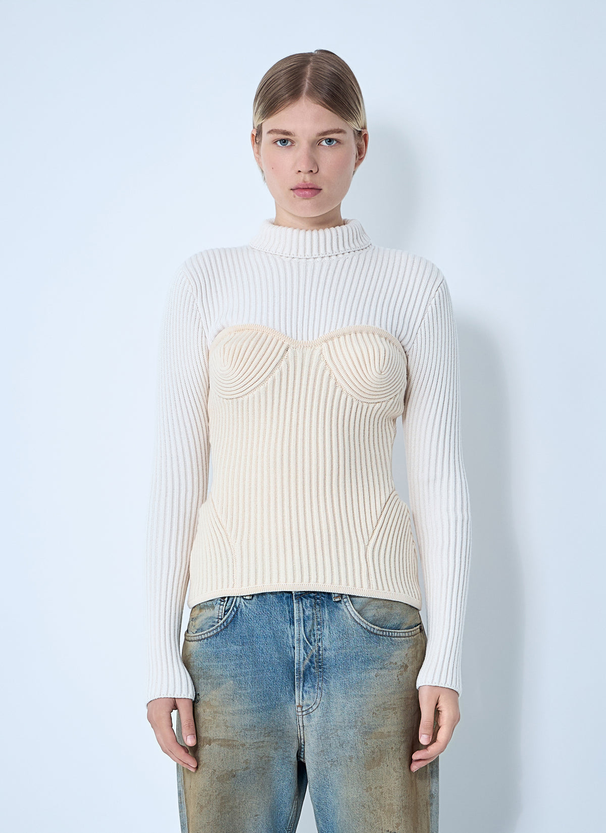 Jean Paul Gaultier Jean Paul Gaultier Women Ribbed Wool Sweater