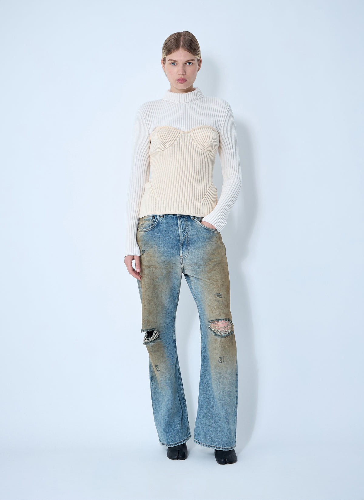 Jean Paul Gaultier Jean Paul Gaultier Women Ribbed Wool Sweater