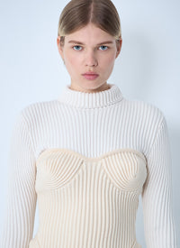 Jean Paul Gaultier Jean Paul Gaultier Women Ribbed Wool Sweater