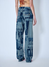 Jean Paul Gaultier Jean Paul Gaultier Women Newspaper Print Jeans