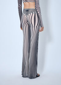 Jean Paul Gaultier Women Re-Edition Flare Trousers Morphing Stripes