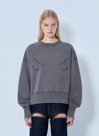 Jean Paul Gaultier Jean Paul Gaultier Women Fleece Embroidered Sweatshirt