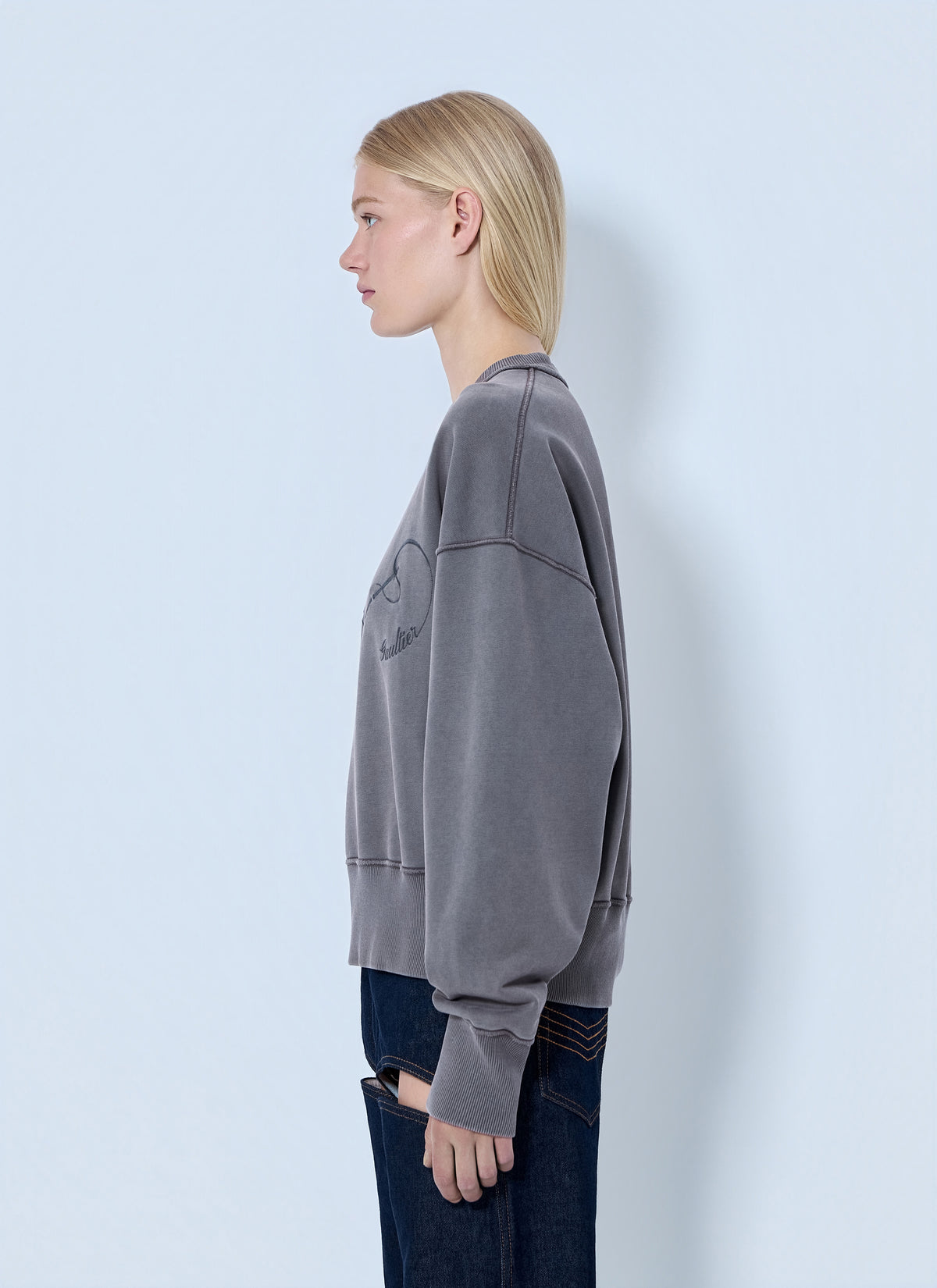 Jean Paul Gaultier Jean Paul Gaultier Women Fleece Embroidered Sweatshirt