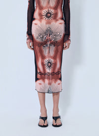 Jean Paul Gaultier Jean Paul Gaultier Women Re-Edition Safe Sex Tattoo Long Skirt
