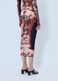 Jean Paul Gaultier Jean Paul Gaultier Women Re-Edition Safe Sex Tattoo Long Skirt