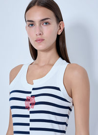 Jean Paul Gaultier Jean Paul Gaultier Women Stretch Cotton Asymetric Short Dress