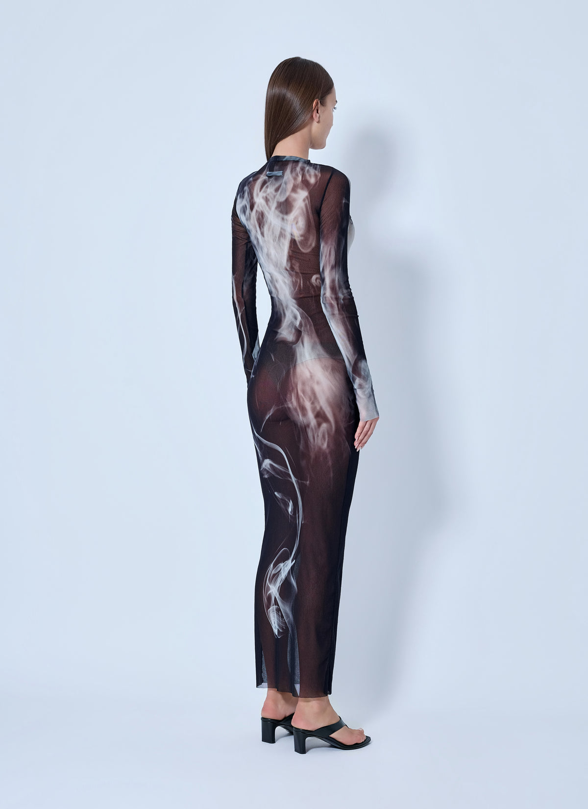 Jean Paul Gaultier Jean Paul Gaultier Women Mesh Printed Smoking Women Long Dress