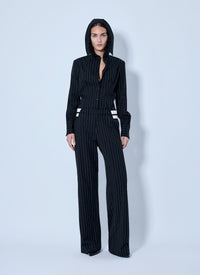 Jean Paul Gaultier Women Hooded Striped Shirt