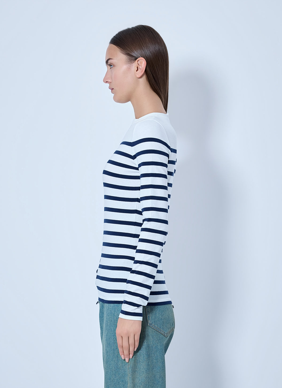 Jean Paul Gaultier Women Striped Crewneck Long-Sleeve Top