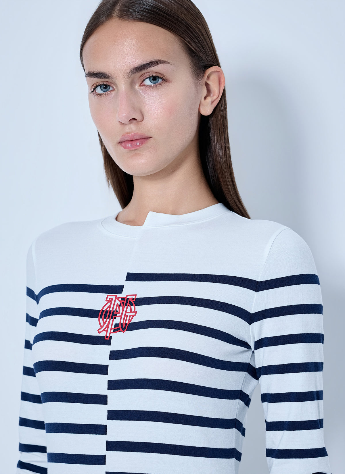 Jean Paul Gaultier Women Striped Crewneck Long-Sleeve Top