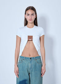 Jean Paul Gaultier Jean Paul Gaultier Women Stretch Viscose Jersey Baby T-Shirt