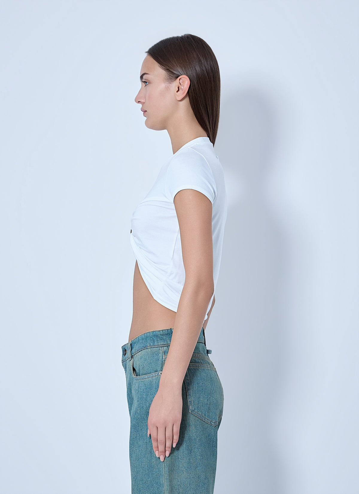 Jean Paul Gaultier Jean Paul Gaultier Women Stretch Viscose Jersey Baby T-Shirt