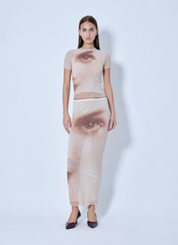 Jean Paul Gaultier Jean Paul Gaultier Women Mesh Face-Print Baby T-Shirt