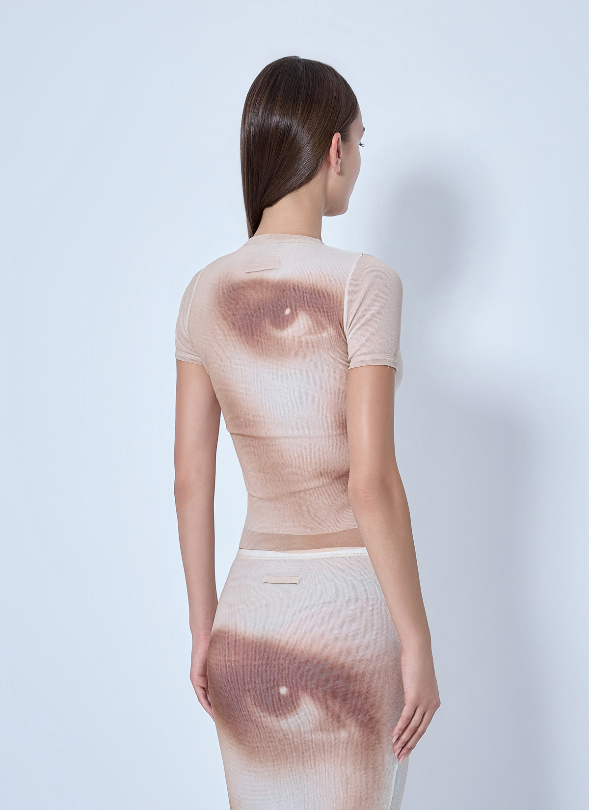 Jean Paul Gaultier Jean Paul Gaultier Women Mesh Face-Print Baby T-Shirt