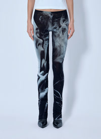 Jean Paul Gaultier Jean Paul Gaultier Women Mesh Printed Smoking Women Flare Pants