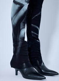 Jean Paul Gaultier Jean Paul Gaultier Women Mesh Printed Smoking Women Flare Pants