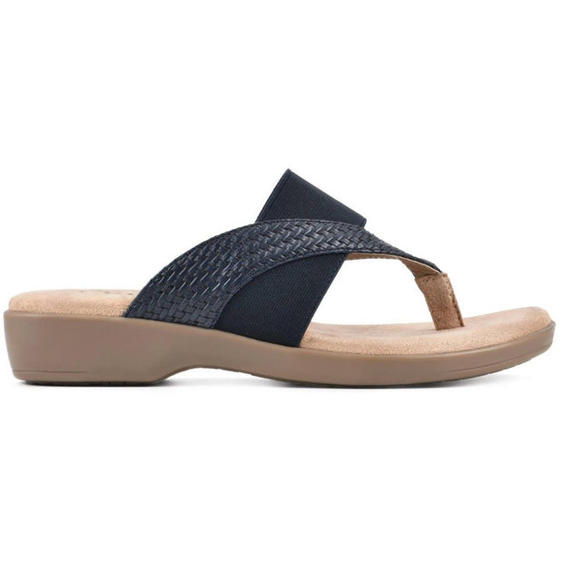 Bumble Womens Cushioned Footbed Slip-On Thong Sandals