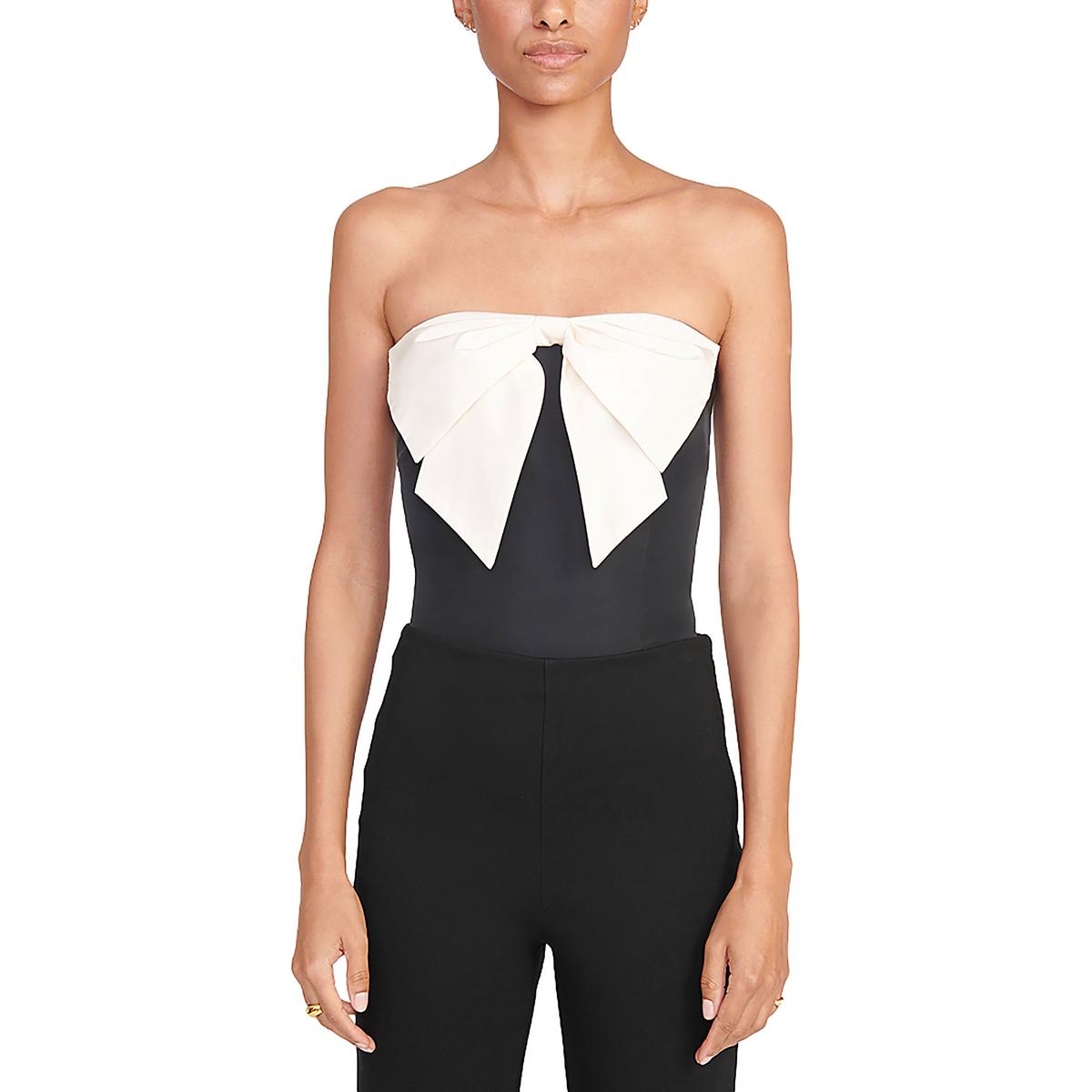Atticus Womens Cropped Bow Strapless Top