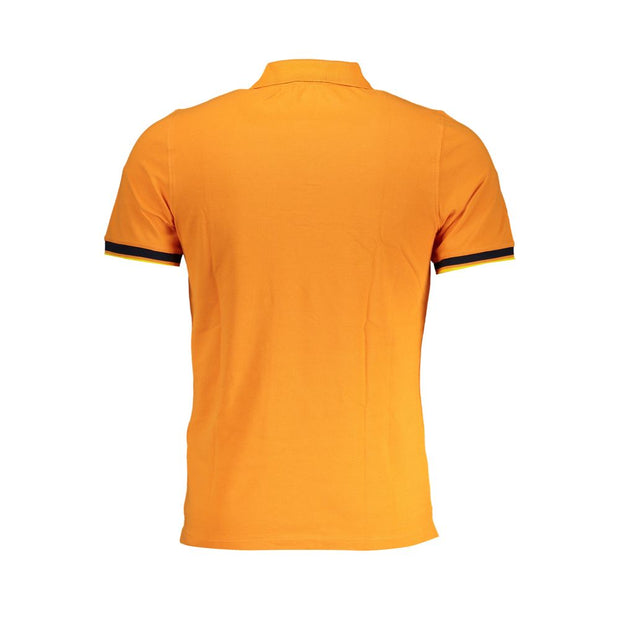K-WAY Vibrant Orange Contrast Detail Men's Polo