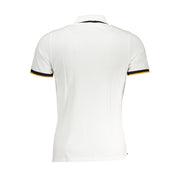K-WAY Sleek White Polo Shirt with Contrast Men's Detail