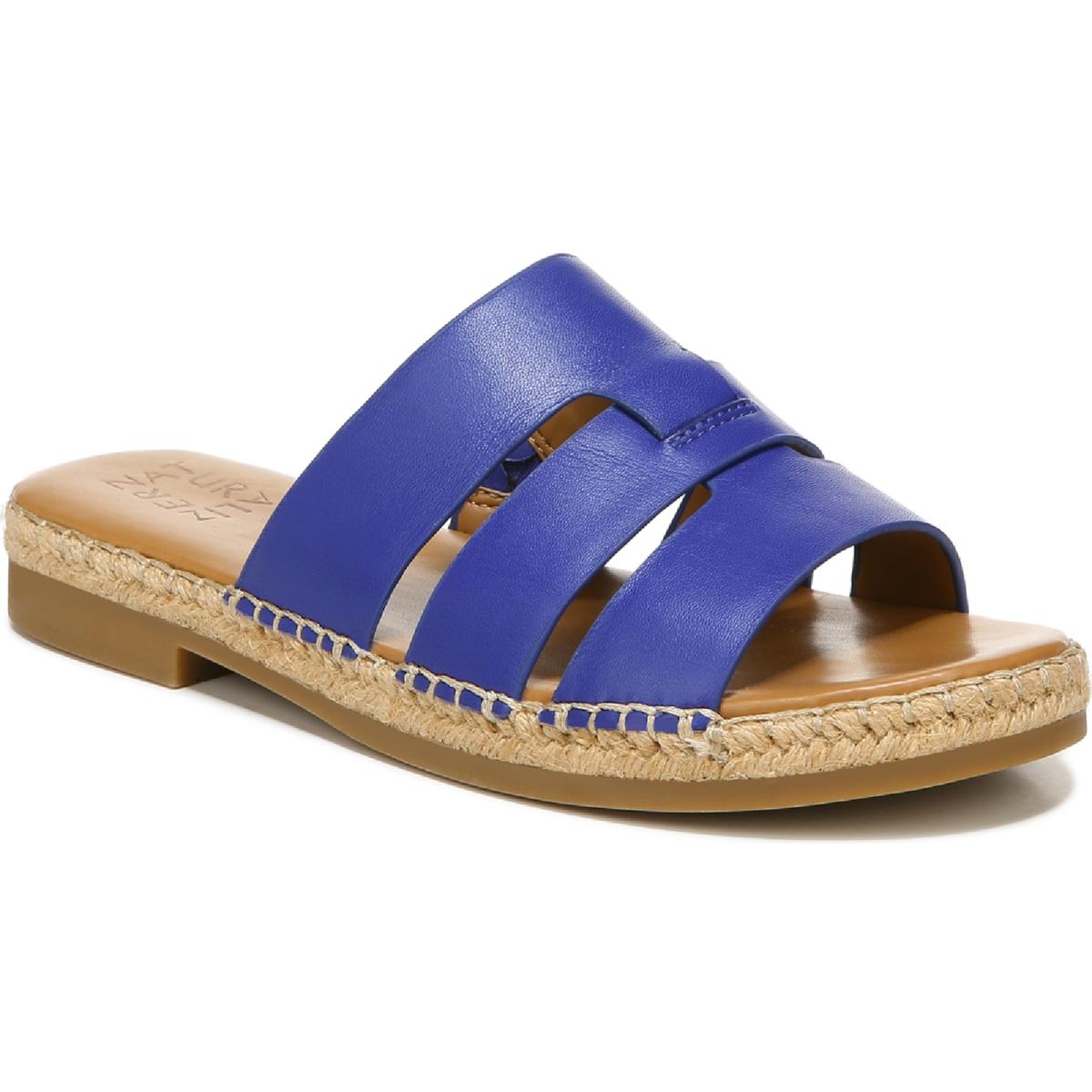 Arden Womens Leather Slip On Slide Sandals