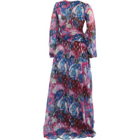 Womens Metallic Full Length Maxi Dress