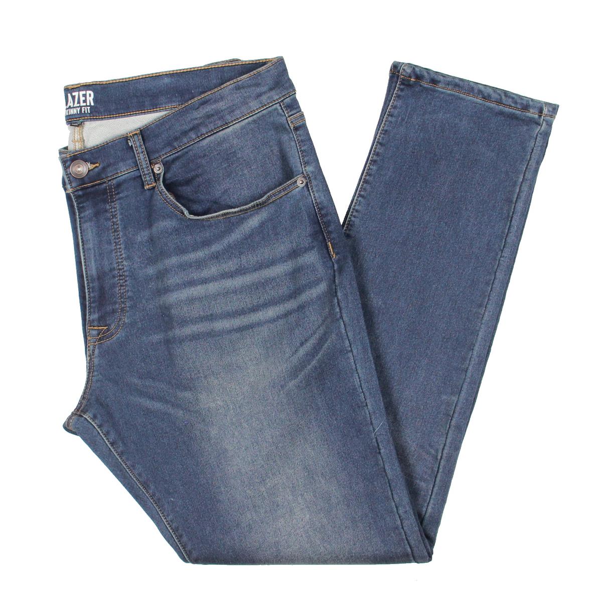 Mens Stretch Denim Straight Leg Jeans
