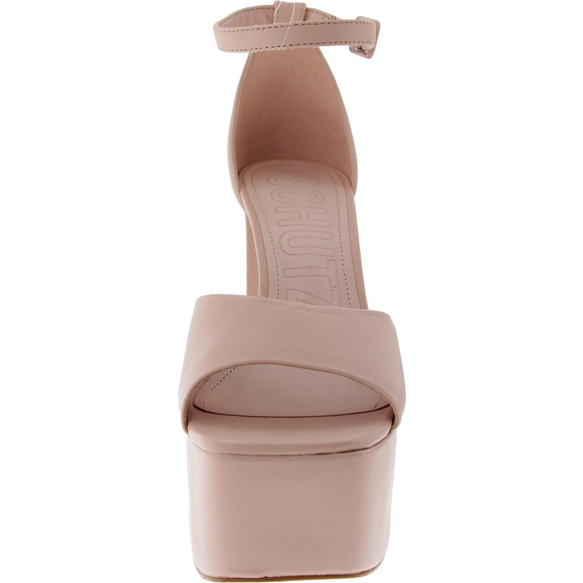 Womens Buckle Leather Pumps