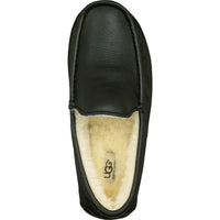 Ascot Mens Leather Lined Loafer Slippers