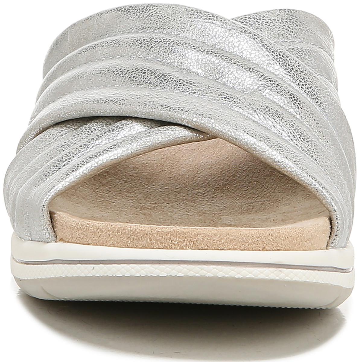 Panama Womens Faux Leather Slip On Wedge Sandals