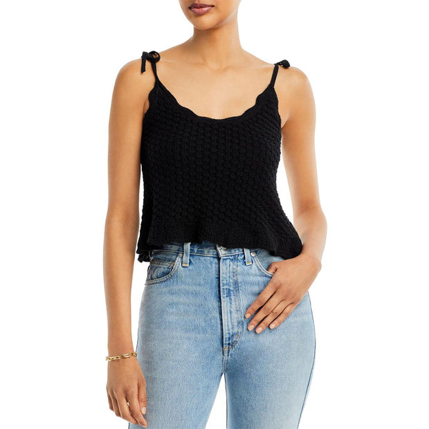 Womens Crochet Cropped Cami