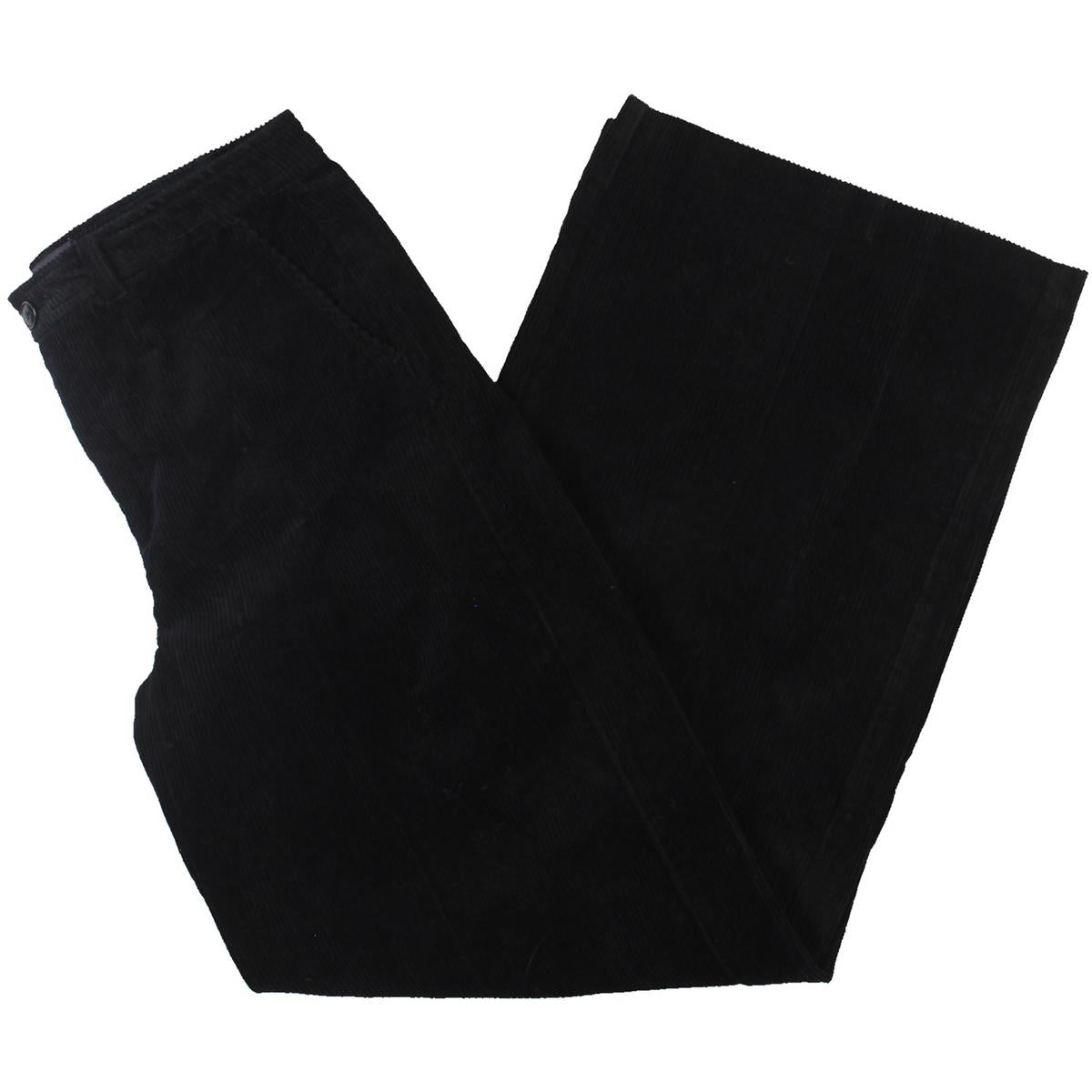 Whitney Womens Ribbed Corduroy Wide Leg Jeans