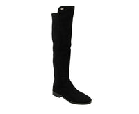 Stuart Weitzman Stuart Weitzman Women's Keelan Black Suede With Logo Over The Knee Boots