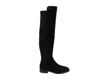 Stuart Weitzman Stuart Weitzman Women's Keelan Black Suede With Logo Over The Knee Boots