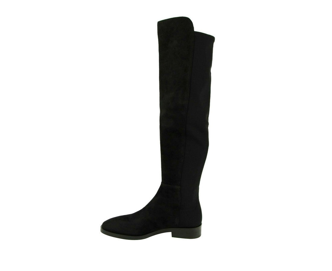 Stuart Weitzman Stuart Weitzman Women's Keelan Black Suede With Logo Over The Knee Boots