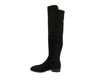 Stuart Weitzman Stuart Weitzman Women's Keelan Black Suede With Logo Over The Knee Boots