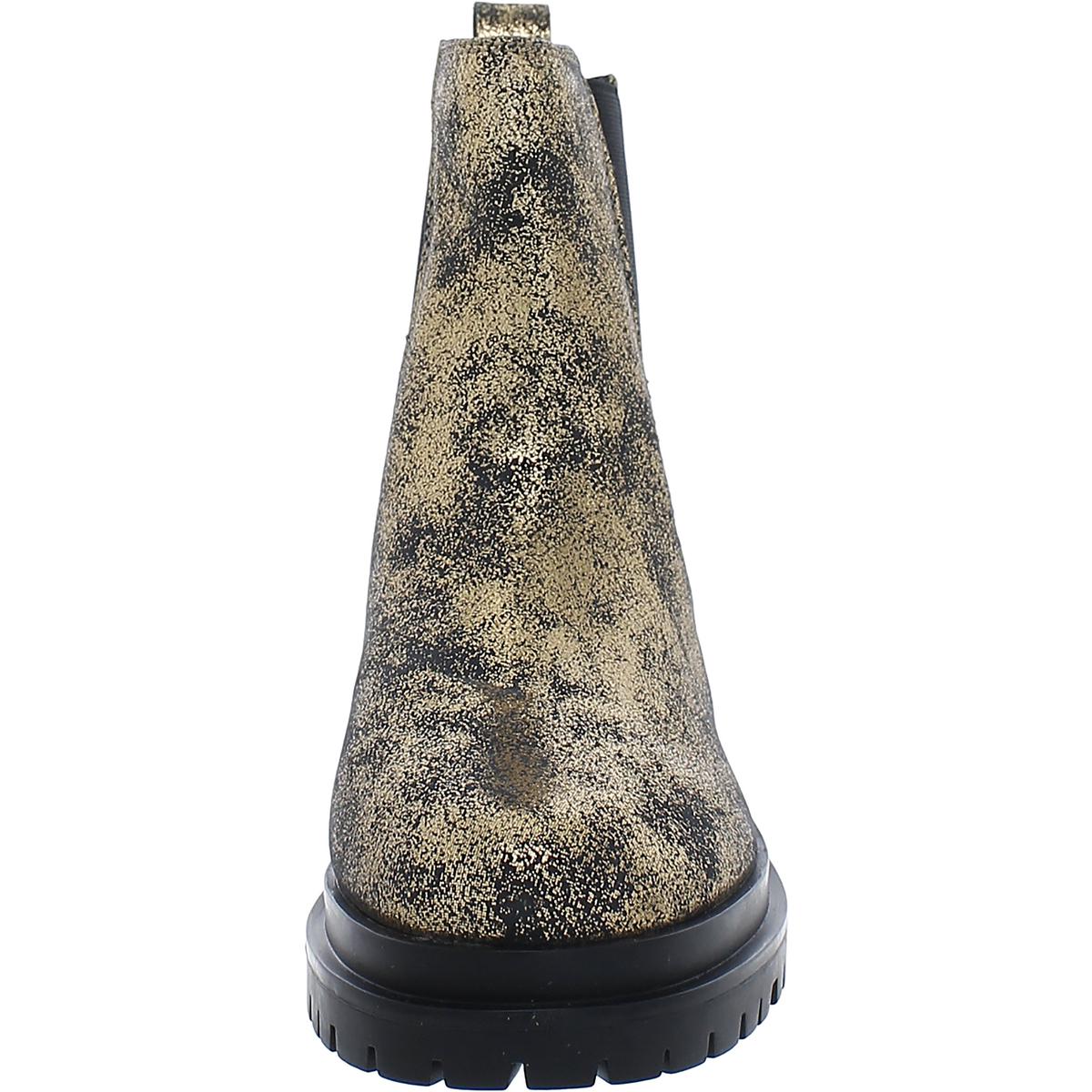 Corinne  Womens Lugged Sole Ankle Chelsea Boots