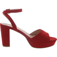 Womens Faux Suede Buckle Ankle Strap
