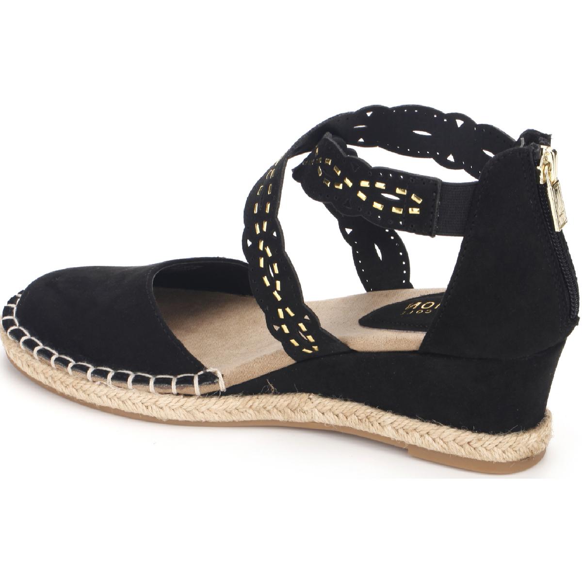 Clo X Band Womens Faux Leather Strappy Espadrilles