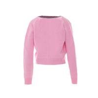 Versace Women Knit Cardigan With Contrasting Greca Motif