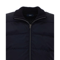 Herno Men Knitted And Nylon Hybrid Cardigan