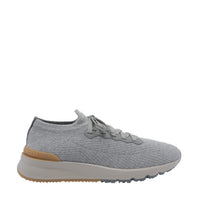 Brunello Cucinelli Men Knitted Runner Sneakers With Logo