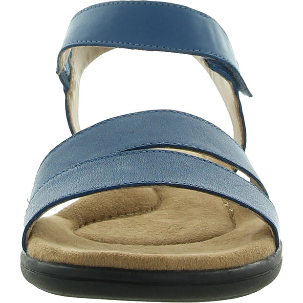 Savannah Womens Leather Slip On Flat Sandals