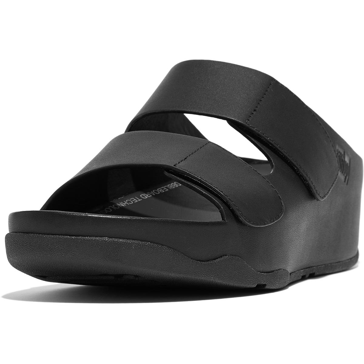 Shuv Adjustable Womens Adjustable Leather Slide Sandals