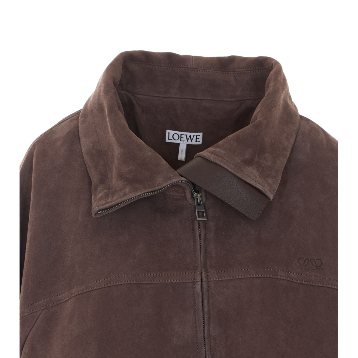 Loewe Women L Loewe Logo Suede Goatskin Jacket