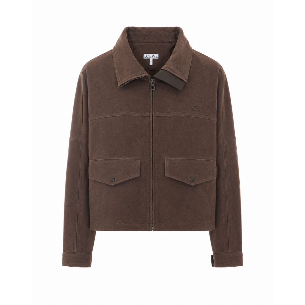 Loewe Women L Loewe Logo Suede Goatskin Jacket