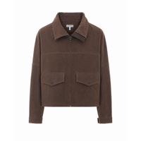Loewe Women L Loewe Logo Suede Goatskin Jacket