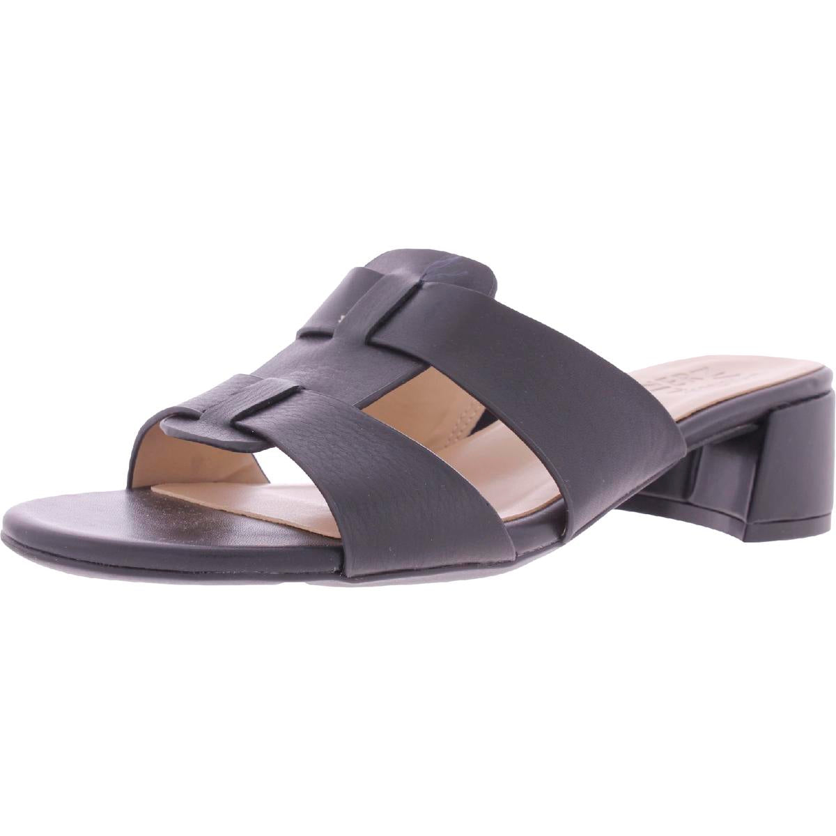 Joey Womens Leather Slip On Heels