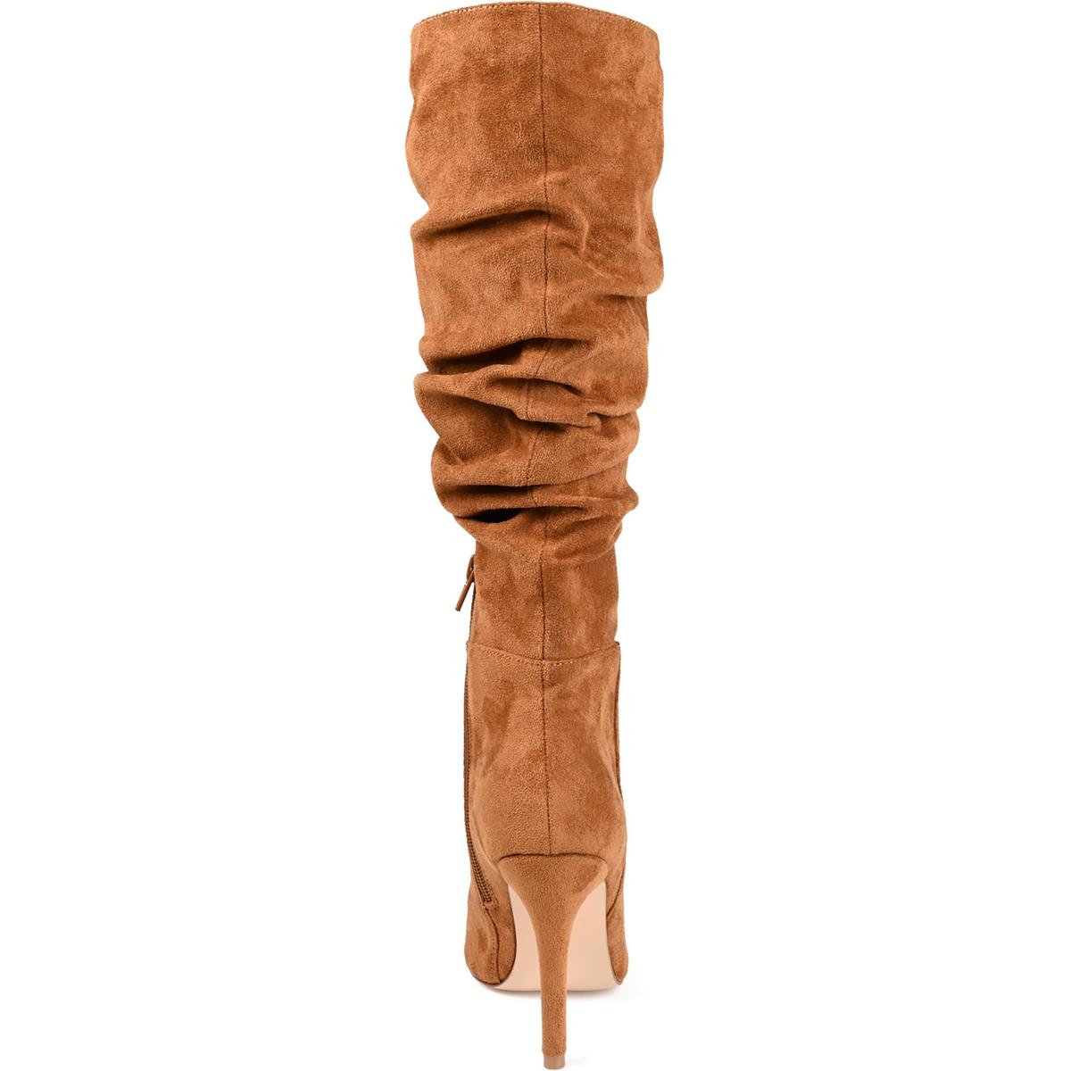 Sarie Womens Faux Leather Slouchy Knee-High Boots